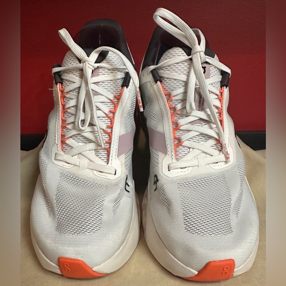 On Running Cloudsurfer Next Athletic Shoes White, Orange, & Purple Women’s Sz 10